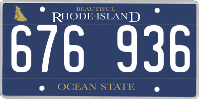 RI license plate 676936