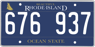RI license plate 676937