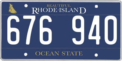 RI license plate 676940