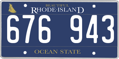 RI license plate 676943