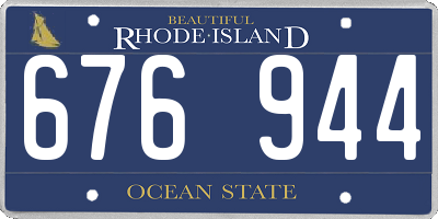 RI license plate 676944