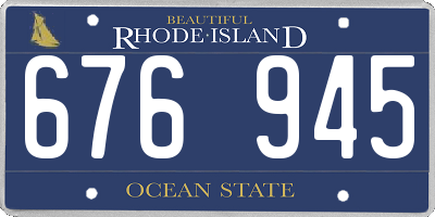 RI license plate 676945