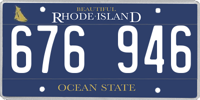 RI license plate 676946