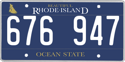 RI license plate 676947