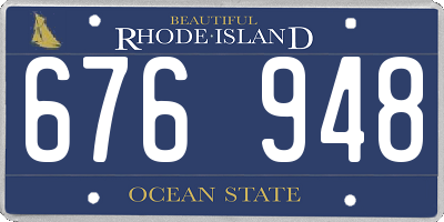 RI license plate 676948