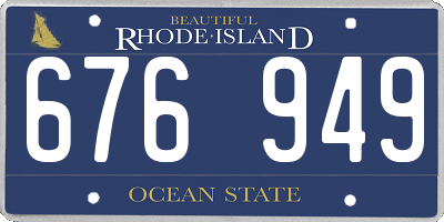 RI license plate 676949