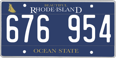 RI license plate 676954