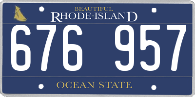 RI license plate 676957