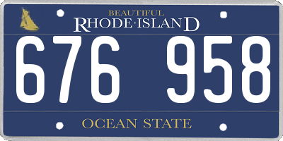 RI license plate 676958
