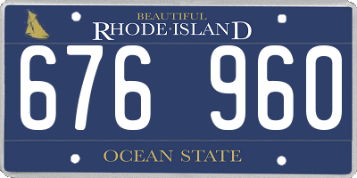 RI license plate 676960