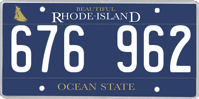 RI license plate 676962
