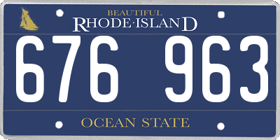 RI license plate 676963