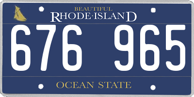 RI license plate 676965