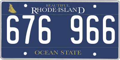 RI license plate 676966