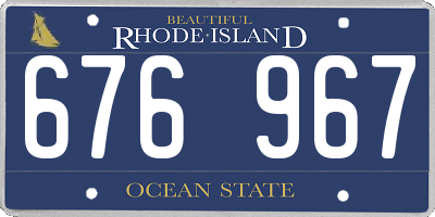 RI license plate 676967