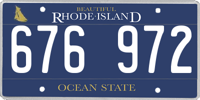 RI license plate 676972