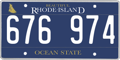 RI license plate 676974