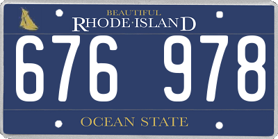RI license plate 676978
