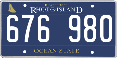RI license plate 676980