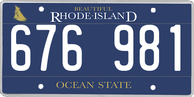 RI license plate 676981