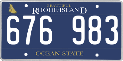 RI license plate 676983
