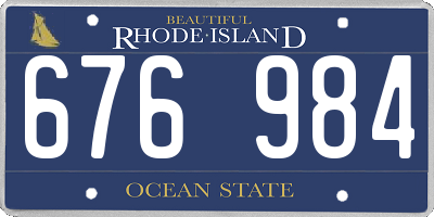 RI license plate 676984