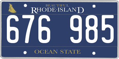 RI license plate 676985