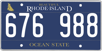 RI license plate 676988