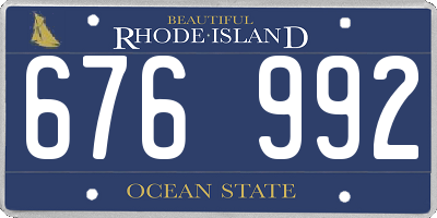 RI license plate 676992