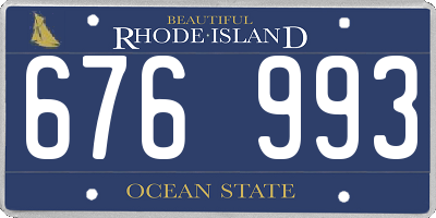RI license plate 676993