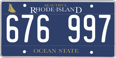 RI license plate 676997