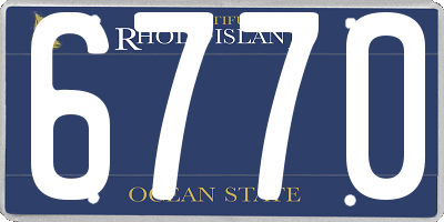 RI license plate 6770
