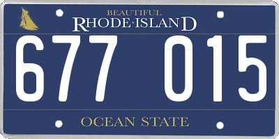 RI license plate 677015