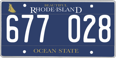 RI license plate 677028