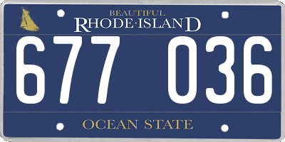 RI license plate 677036