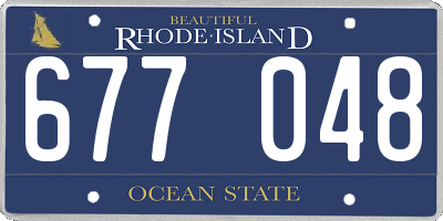 RI license plate 677048