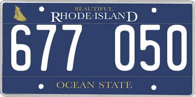 RI license plate 677050