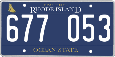 RI license plate 677053