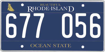 RI license plate 677056