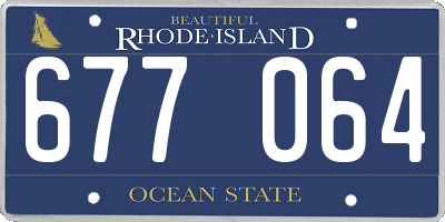 RI license plate 677064