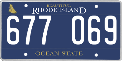 RI license plate 677069