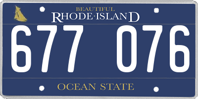 RI license plate 677076