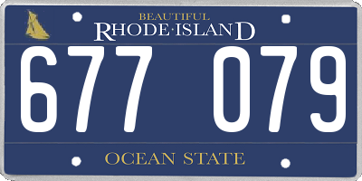 RI license plate 677079