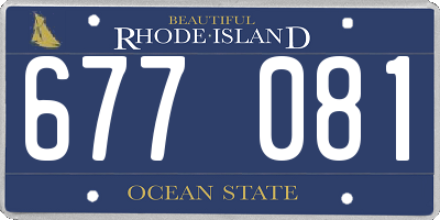 RI license plate 677081