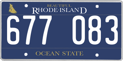 RI license plate 677083