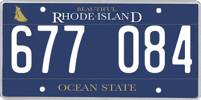 RI license plate 677084