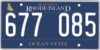 RI license plate 677085