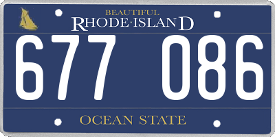 RI license plate 677086