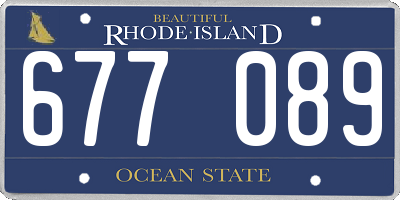 RI license plate 677089