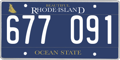RI license plate 677091